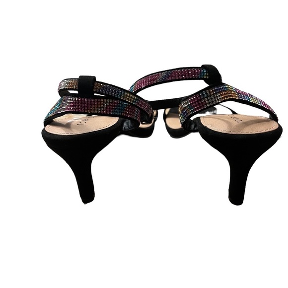 TORRID Rainbow Embellished Sparkle Faux Suede Dressy Kitten Heels Size 9 WW - Picture 6 of 8